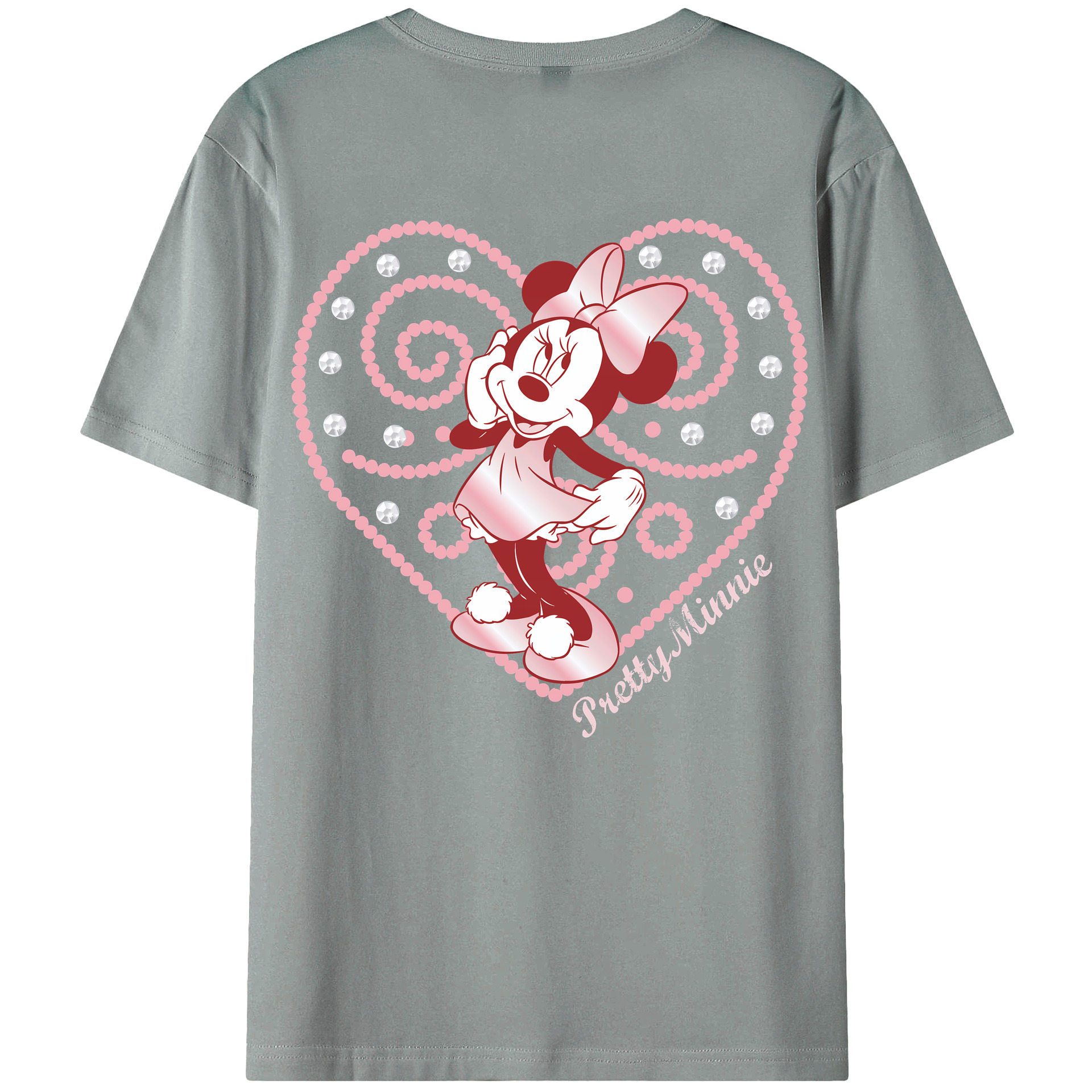 （画像用） ミッキーマウス Mickey Mouse 綿100％ メンズ半袖Tシャツ（バックプリント） 通気性